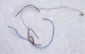 Microplastic filaments