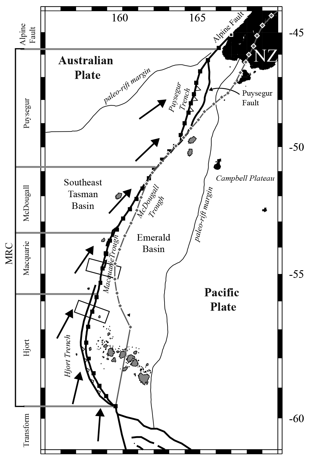 Physiography of the Macquarie Ridge Complex