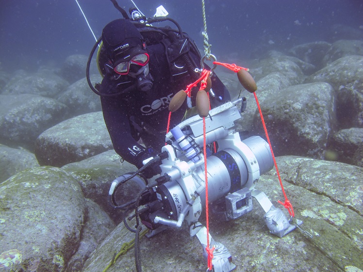 Diver with data logger